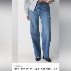 Denim Forum The 90s Iggy Lo-Rise Baggy Blue Jeans